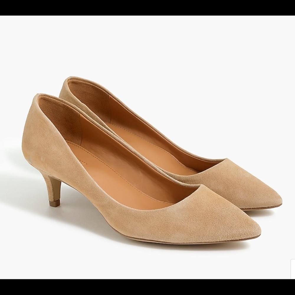 J Crew kitten heel pumps size 7, color Tan